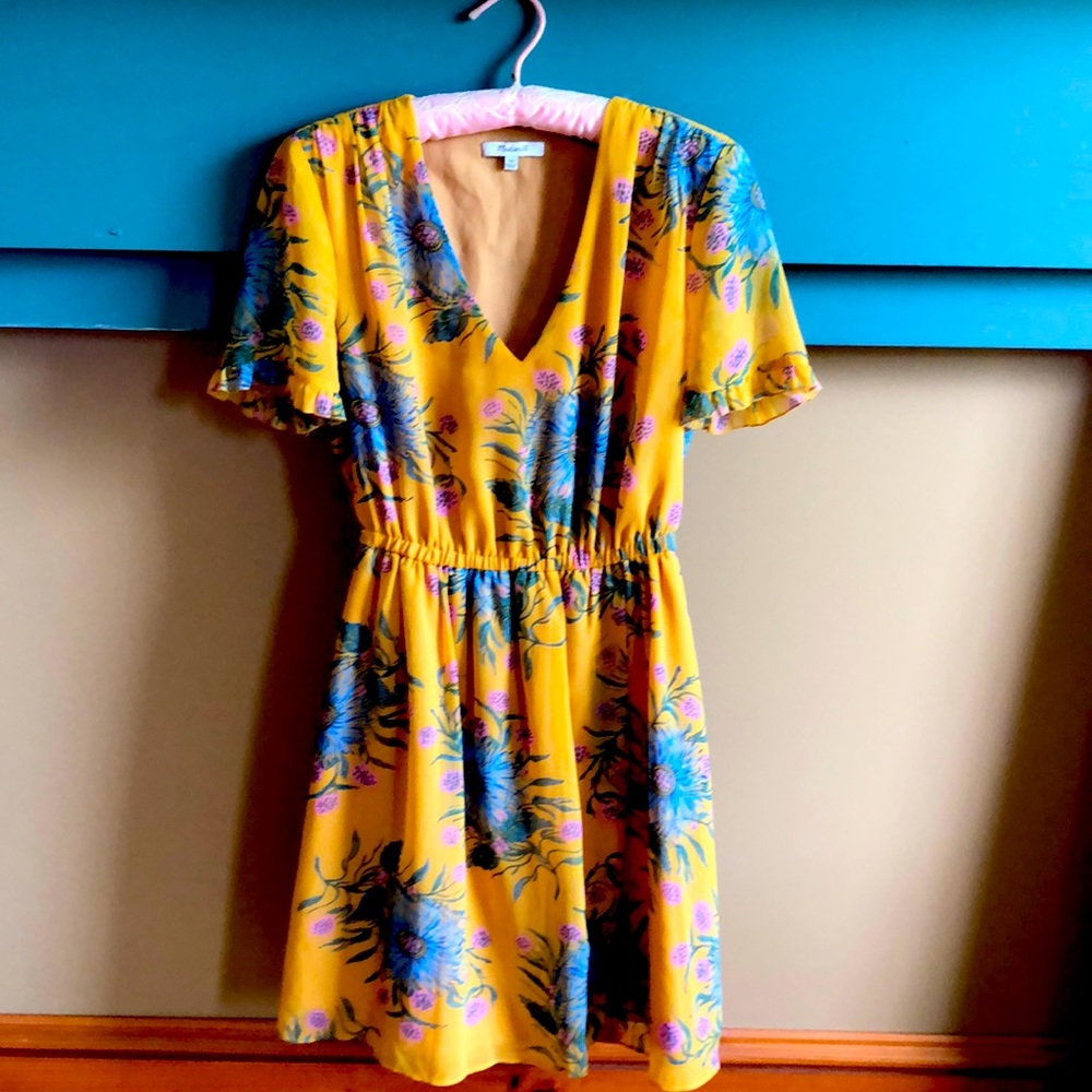 Madewell Sweetgrass Ruffle Sleeve Dress